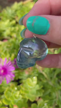 Load and play video in Gallery viewer, Aqua Aura Skull Pendant
