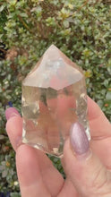 Load and play video in Gallery viewer, Smoky Quartz Faceted Tower with Rainbows
