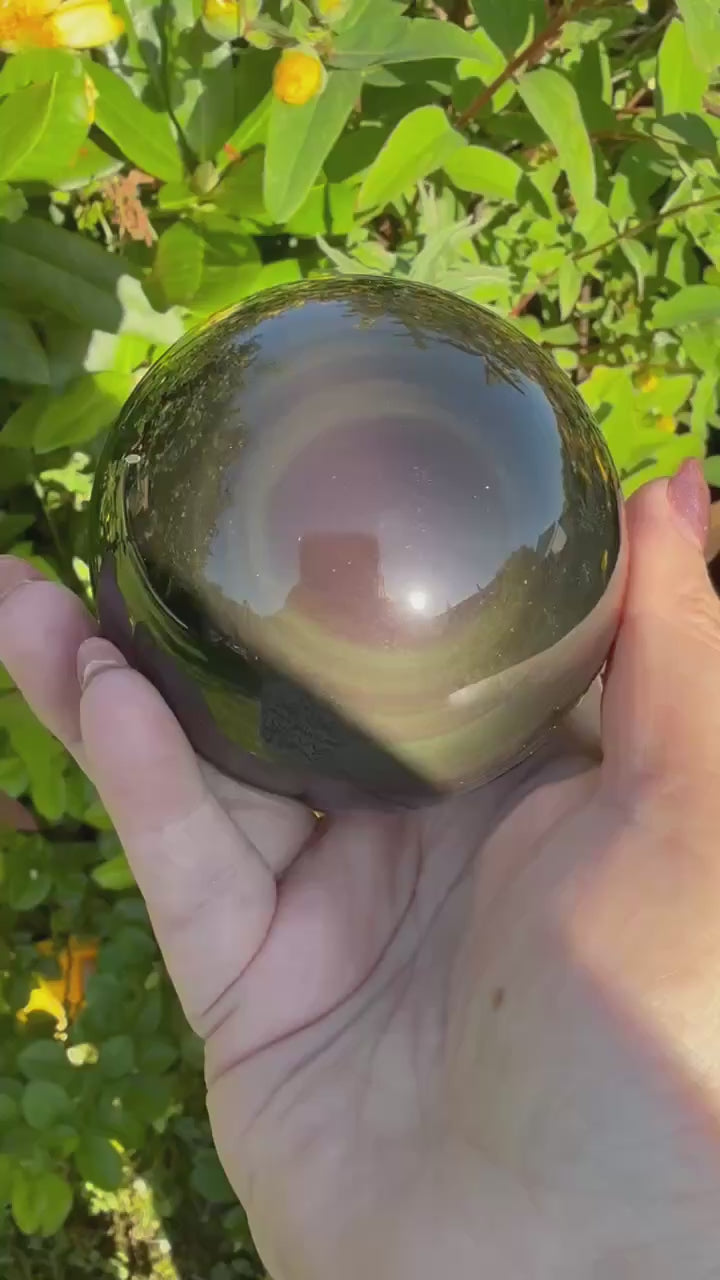 Rainbow Obsidian Sphere 7cm dia