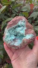 Load and play video in Gallery viewer, Druzy Chrysocolla Geode from Yunnan
