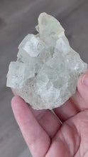 Load and play video in Gallery viewer, Clear Green Cubic Fluorite Specimen
