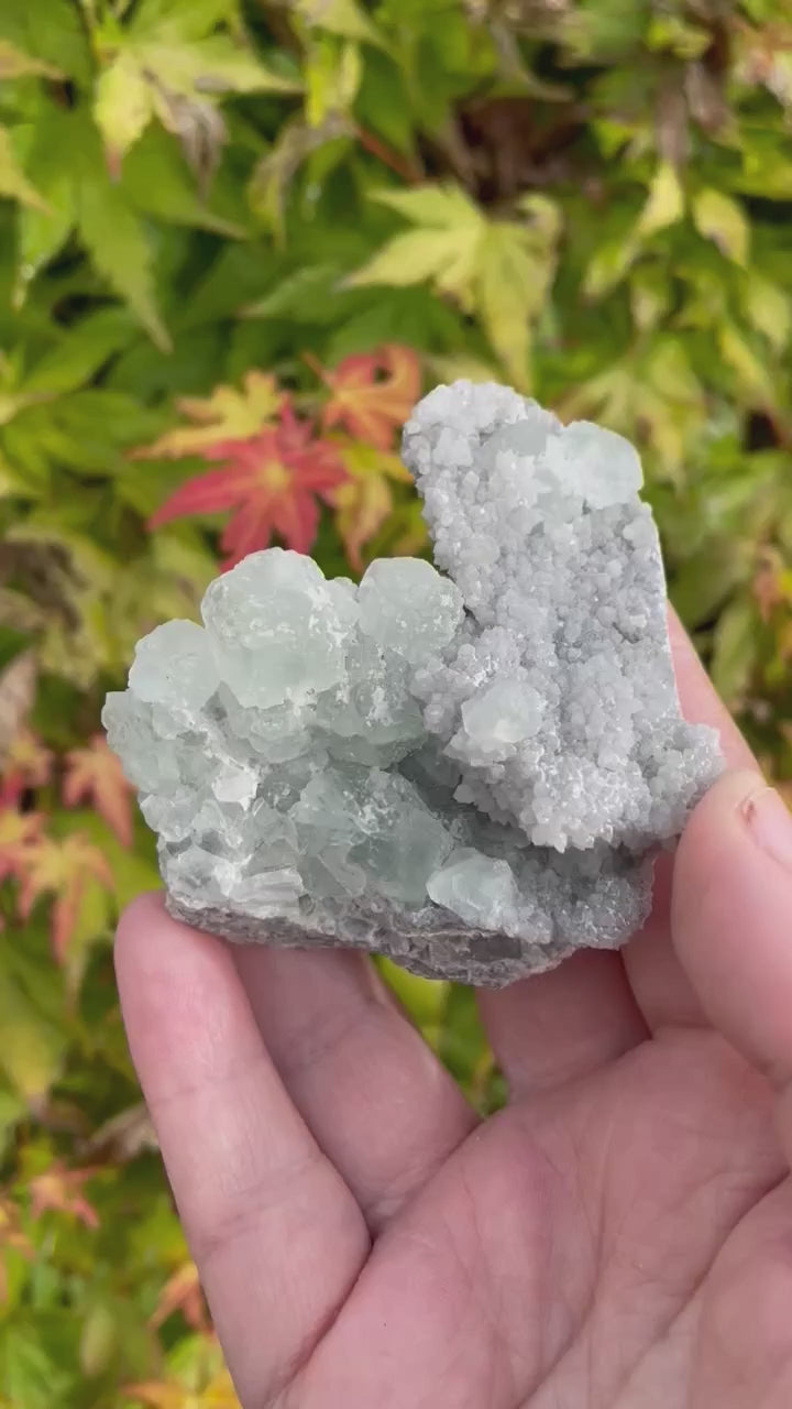 Green Fluorite on Quartz Specimen