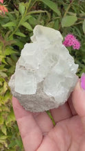 Load and play video in Gallery viewer, Large Clear Green Cubic Fluorite Specimen from Fujian
