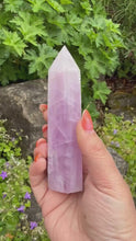 Load and play video in Gallery viewer, Uv Reactive Pink Kunzite Tower High Quality
