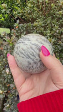 Load and play video in Gallery viewer, Infinite Stone Serpentine Sphere with Dendrities 6.5cm Dia
