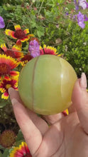 Load and play video in Gallery viewer, New Mango Fluorite 6.5cm Diameter
