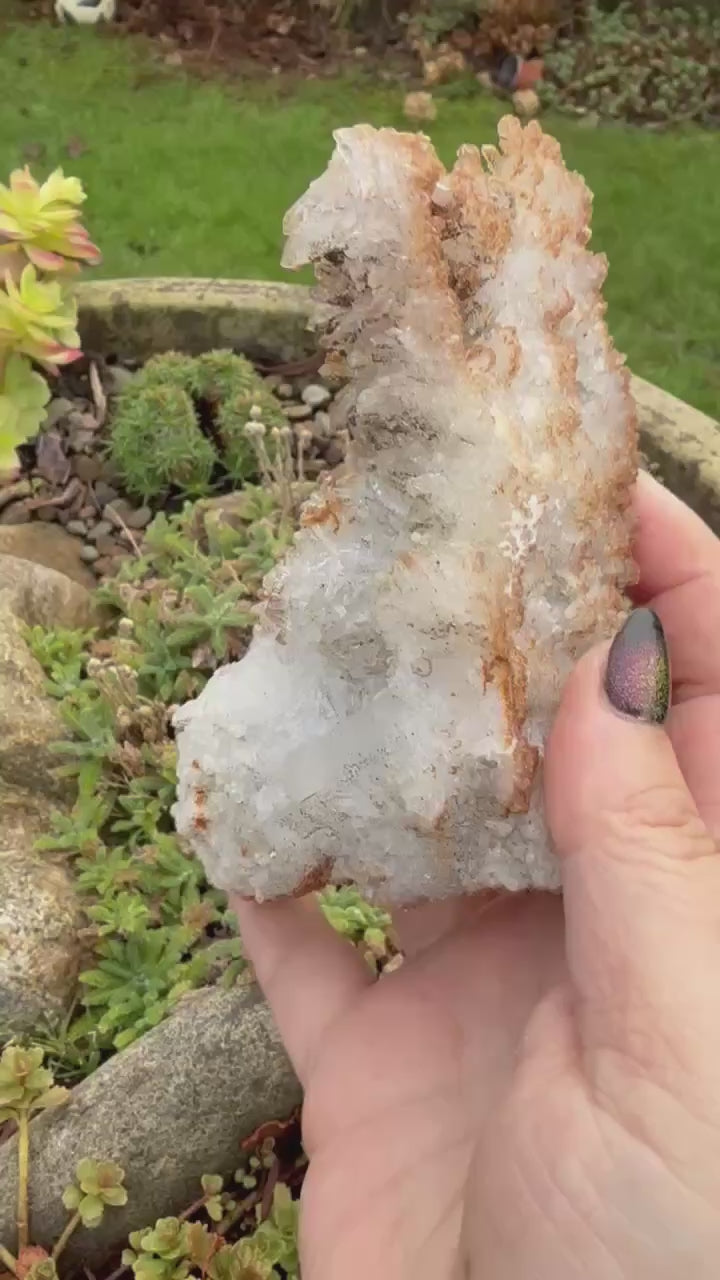 Large Sparkly Apophylite on Quartz Specimen