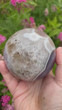 Load and play video in Gallery viewer, Amethyst and Smoky Quartz Sphere
