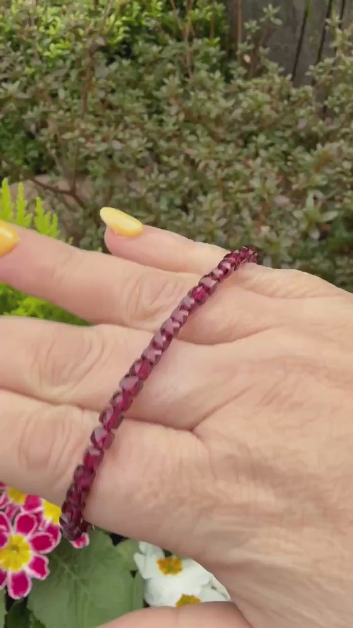 Faceted Garnet Bracelet
