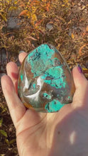 Load and play video in Gallery viewer, Rare Druzy Chrysocolla and Cuprite Specimen from Peru
