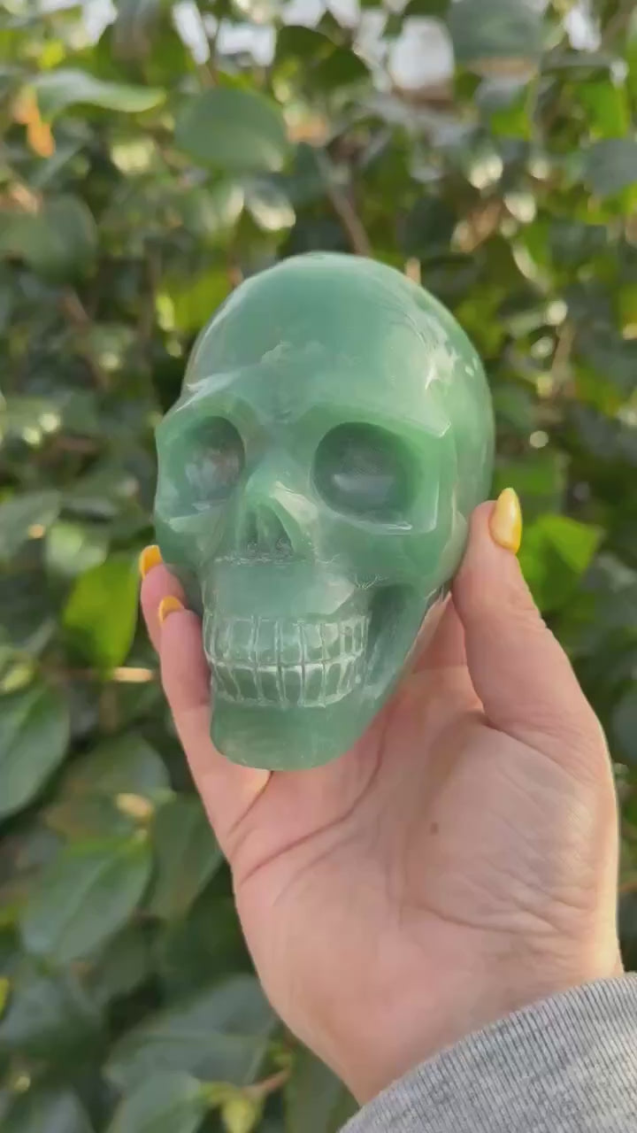 Aventurine Carved Skull
