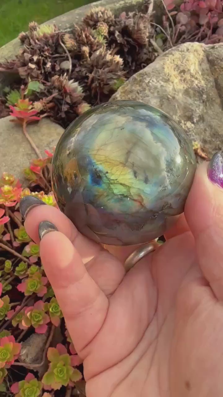 Labradorite Sphere 5.7cm Diameter