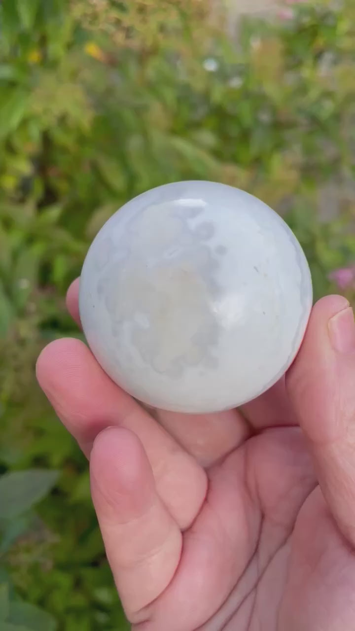 White Ocean Jasper Sphere