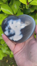 Load and play video in Gallery viewer, Large Orca Agate Heart

