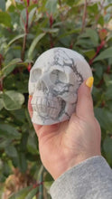 Load and play video in Gallery viewer, Howlite Skull
