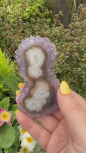 Load and play video in Gallery viewer, Amethyst Stalactite Slice Specimen
