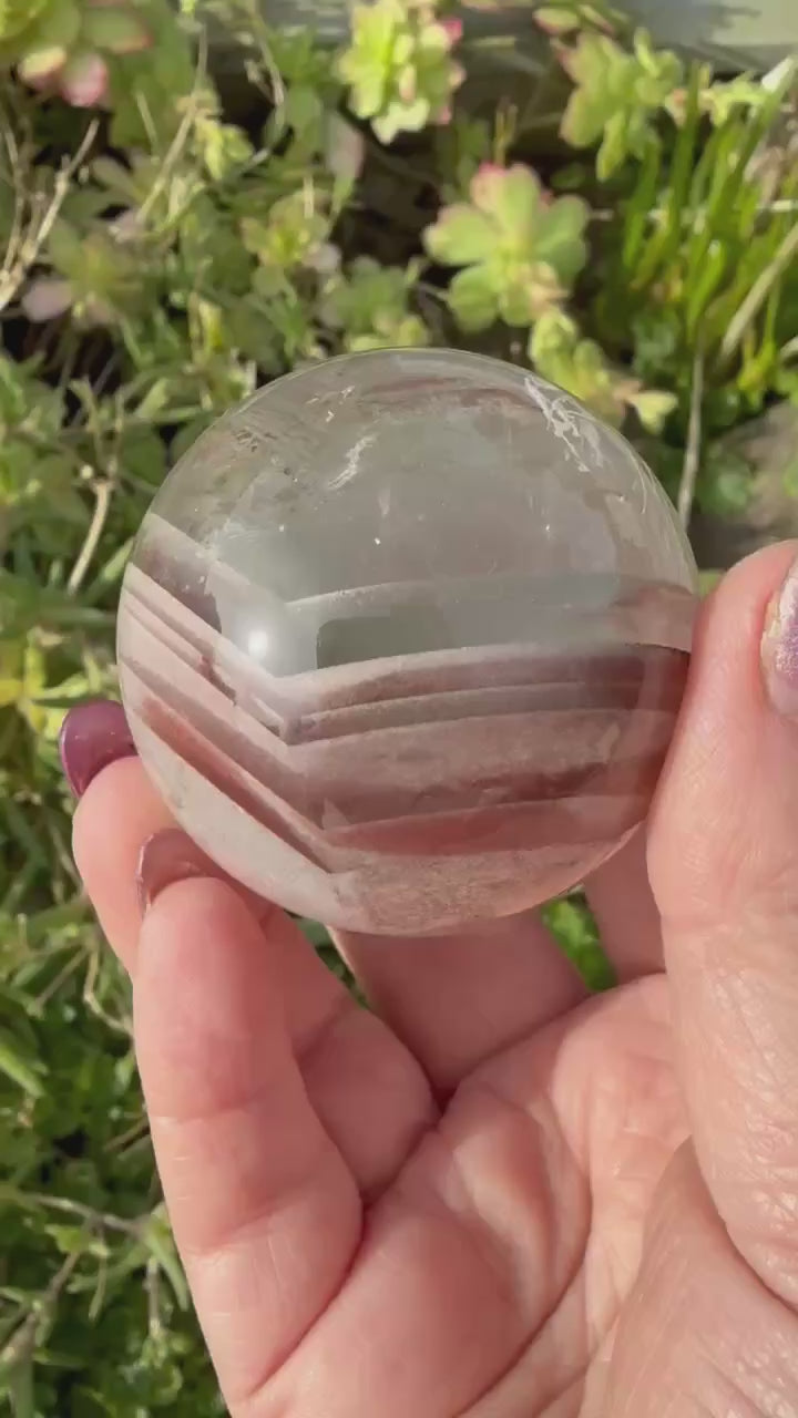 Incredible Phantom Garden Quartz Sphere 4.7cm Dia