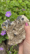 Load and play video in Gallery viewer, Amazing Rare Galena and Chalcopyrite and Quartz Specimen
