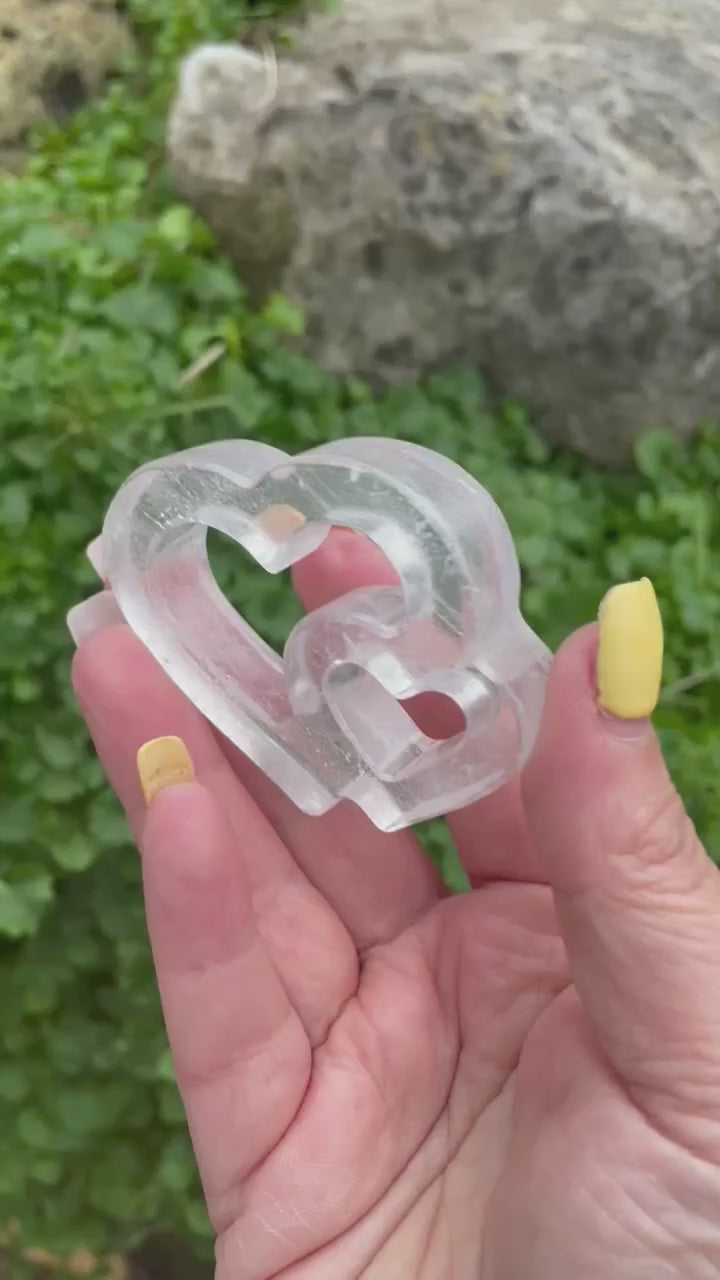 Quartz Double Heart