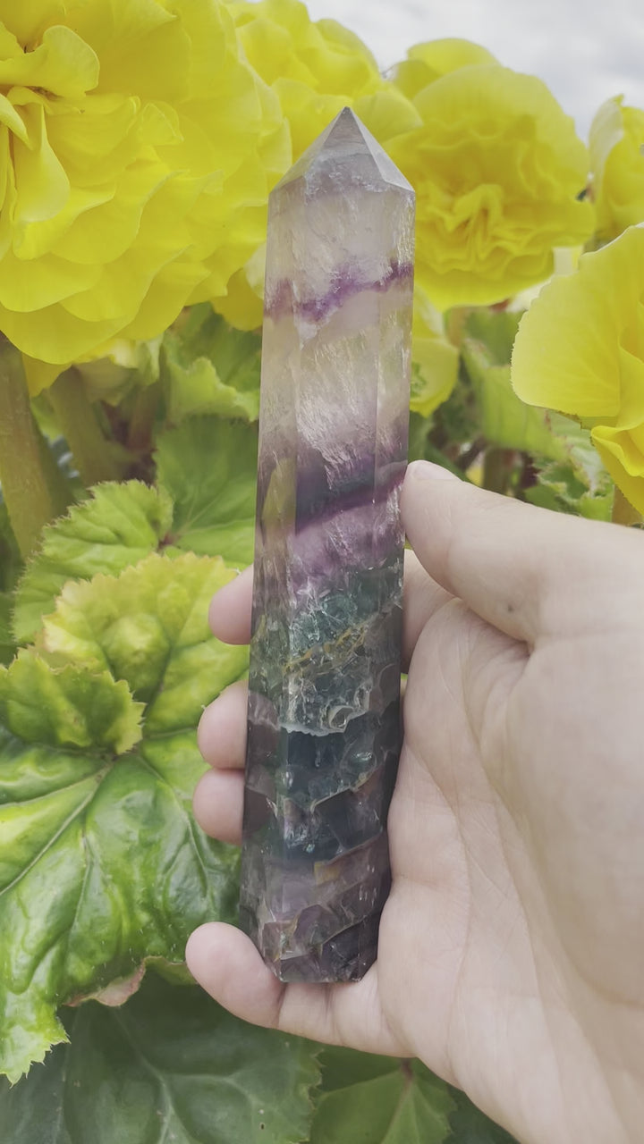 Multicoloured Fluorite Tower