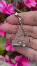 Load and play video in Gallery viewer, 925 Sterling Silver Morganite Buddha Pendant
