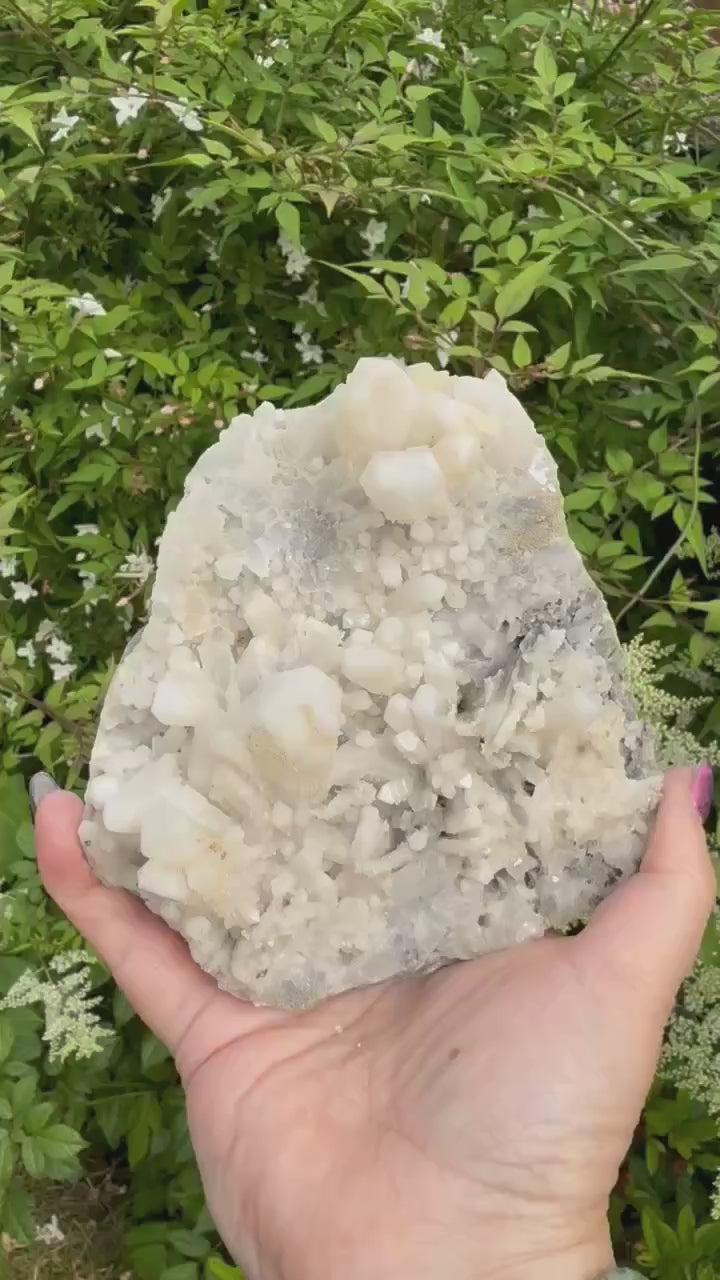 Large Druzy Candle Quartz Specimen from Madagascar