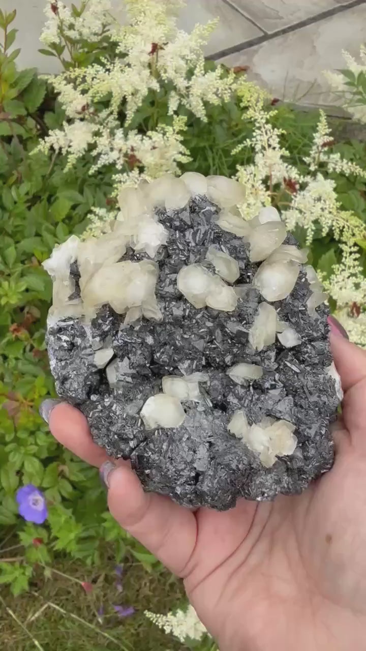 Rare Calcite and Galena Specimen from Bulgaria