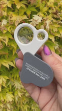 Load and play video in Gallery viewer, 30X/50X Dual Lens Pocket foldable Loupe Magnifier Jewelry Magnifying Glass
