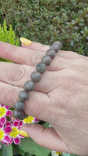 Load and play video in Gallery viewer, Labradorite Bead Bracelet 8mm Beads
