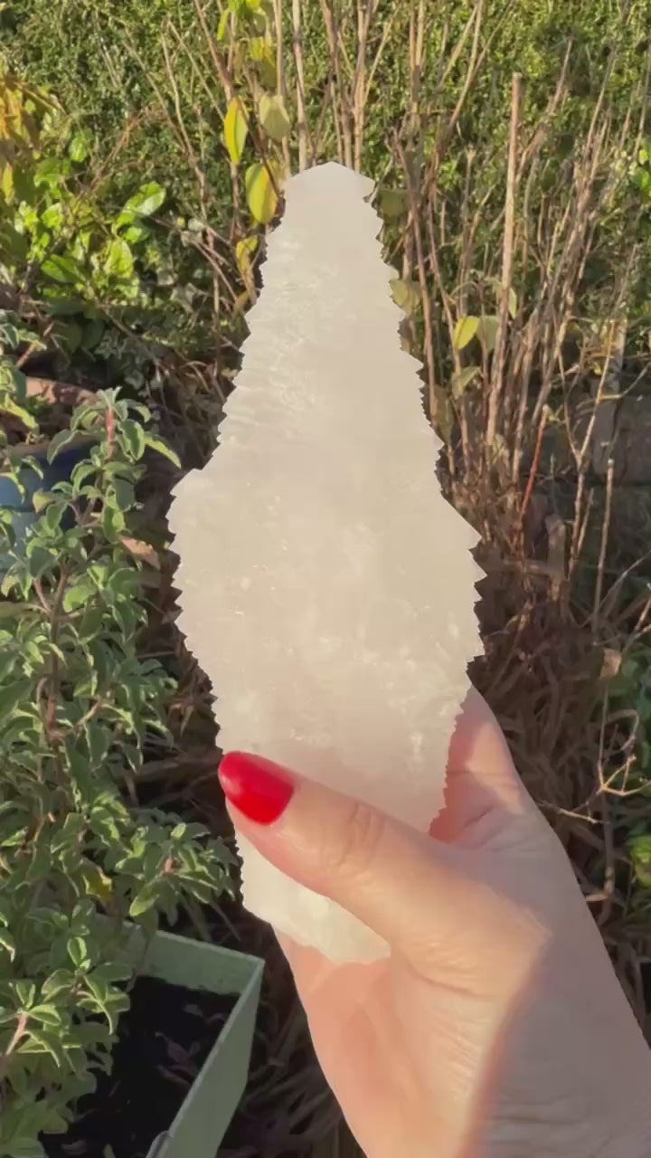 Pink Feather Calcite Stalactite Specimen