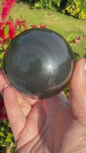 Load and play video in Gallery viewer, Rainbow Obsidian Sphere 6.4cm dia
