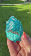Load and play video in Gallery viewer, Very Rare Gem Silica Chrysocolla Chalcedony Specimen from Peru
