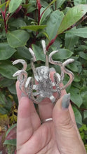 Load and play video in Gallery viewer, Silver Coloured Octopus Sphere Stand
