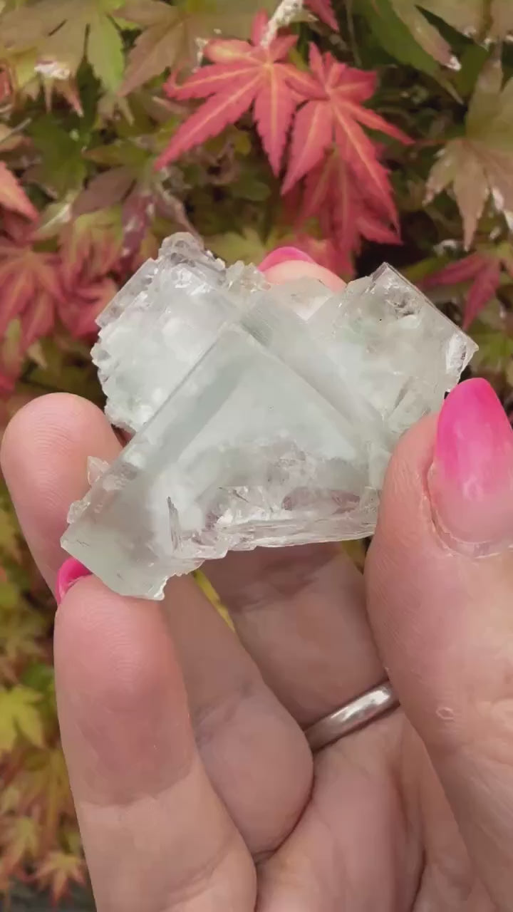 Clear Mint Fluorite with Zoning from Xianghualing