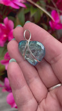 Load and play video in Gallery viewer, Aqua Aura Heart Pendant
