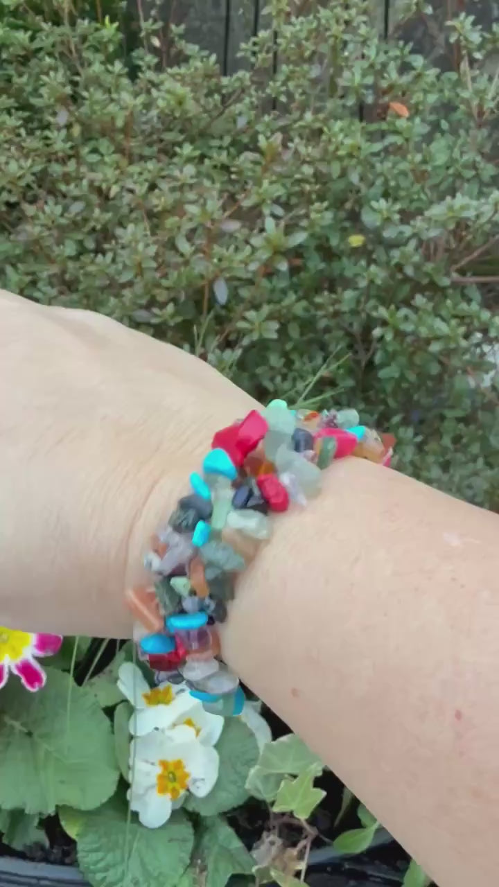 Chakra Chip Cuff Bracelet