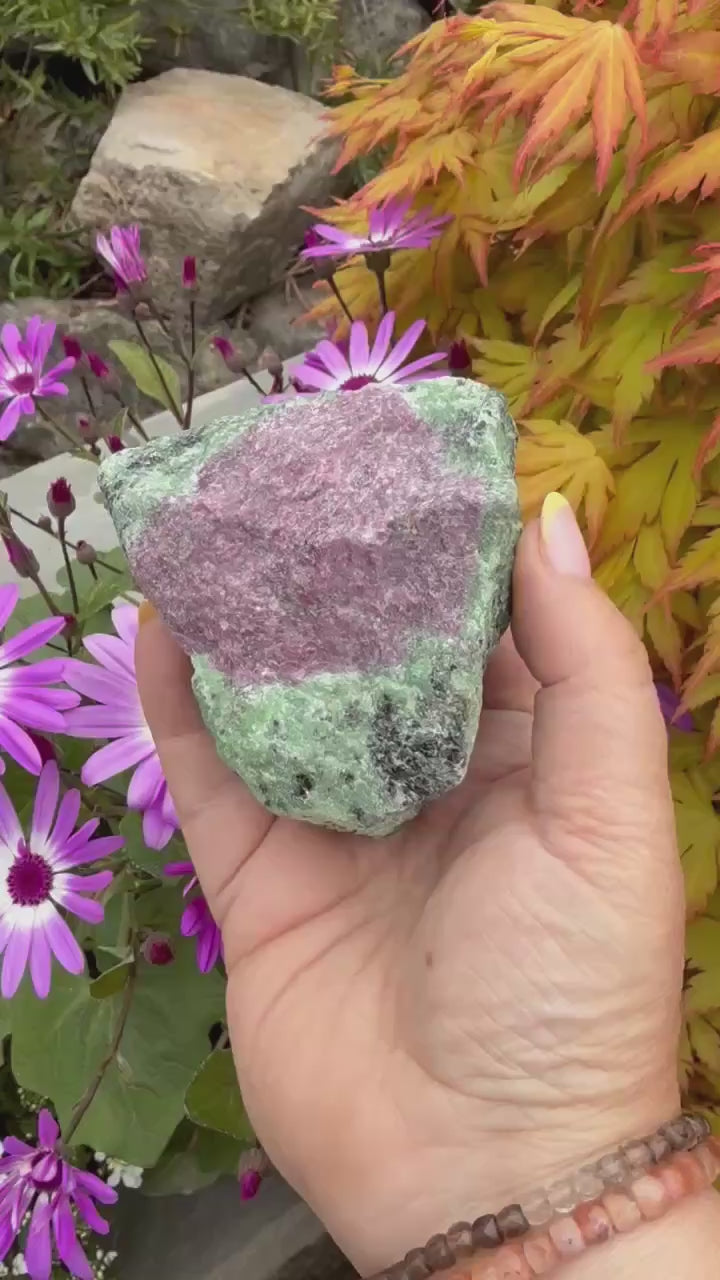 Large Ruby in Zoisite Natural Rough Specimen