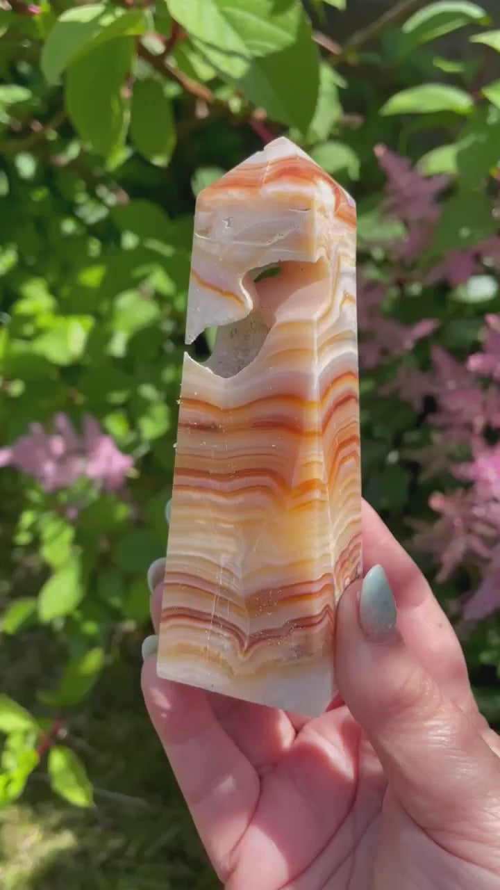 Aragonite Tower with Druzy