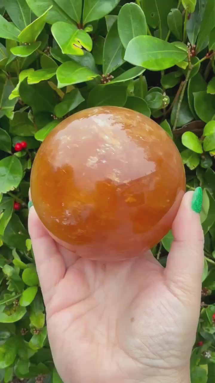 Large Honey Calcite Sphere