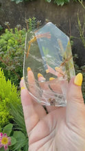 Load and play video in Gallery viewer, High Quality Tourmaline in Quartz Freeform
