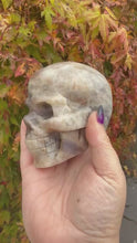 Load and play video in Gallery viewer, Moonstone and Sunstone Skull Carving
