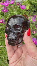 Load and play video in Gallery viewer, Dark Smoky Quartz Skull Carving
