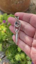 Load and play video in Gallery viewer, 925 Sterling Silver Chalice &amp; Goddess Pendant with Lolite
