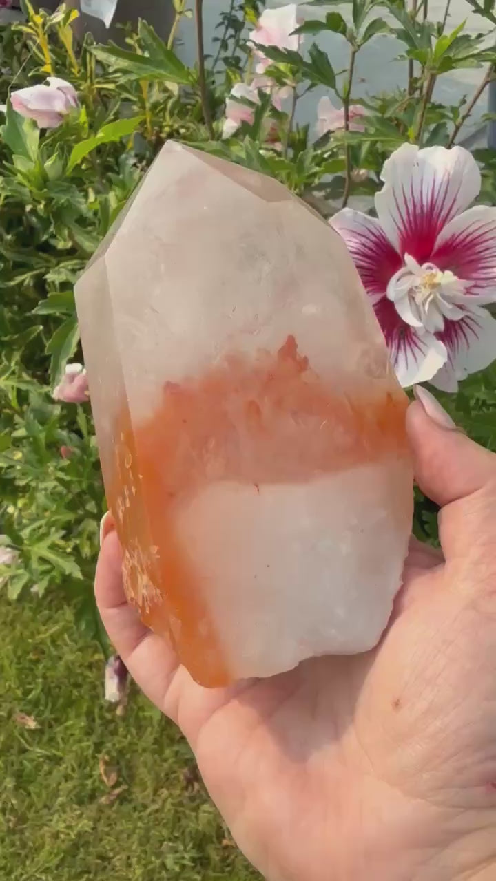 Large Hematite Phantom Quartz Point