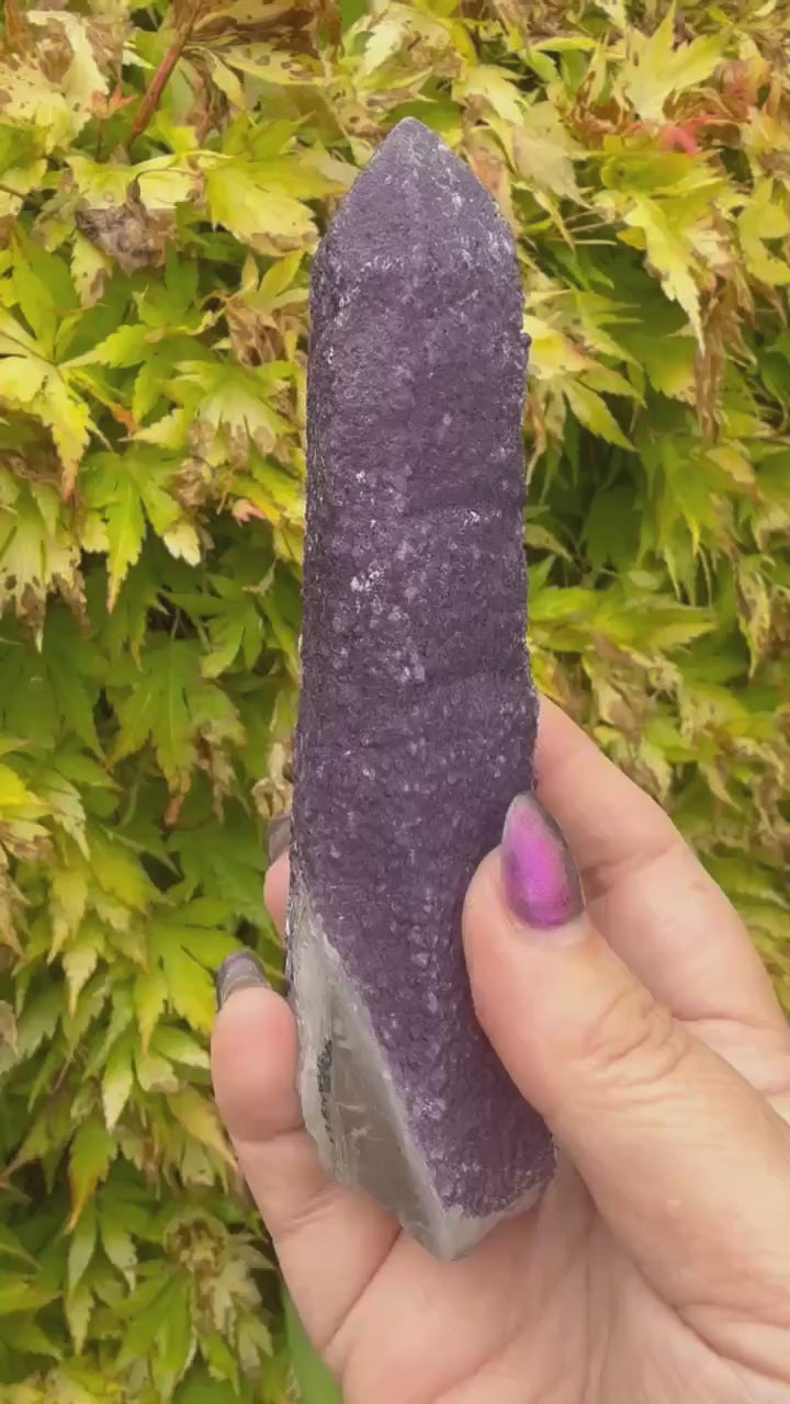 Crystallised Purple Fluorite on Quartz Specimen from Inner Mongolia