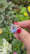 Load and play video in Gallery viewer, Silver Mystic Blue Topaz Ring Size M (6.5)

