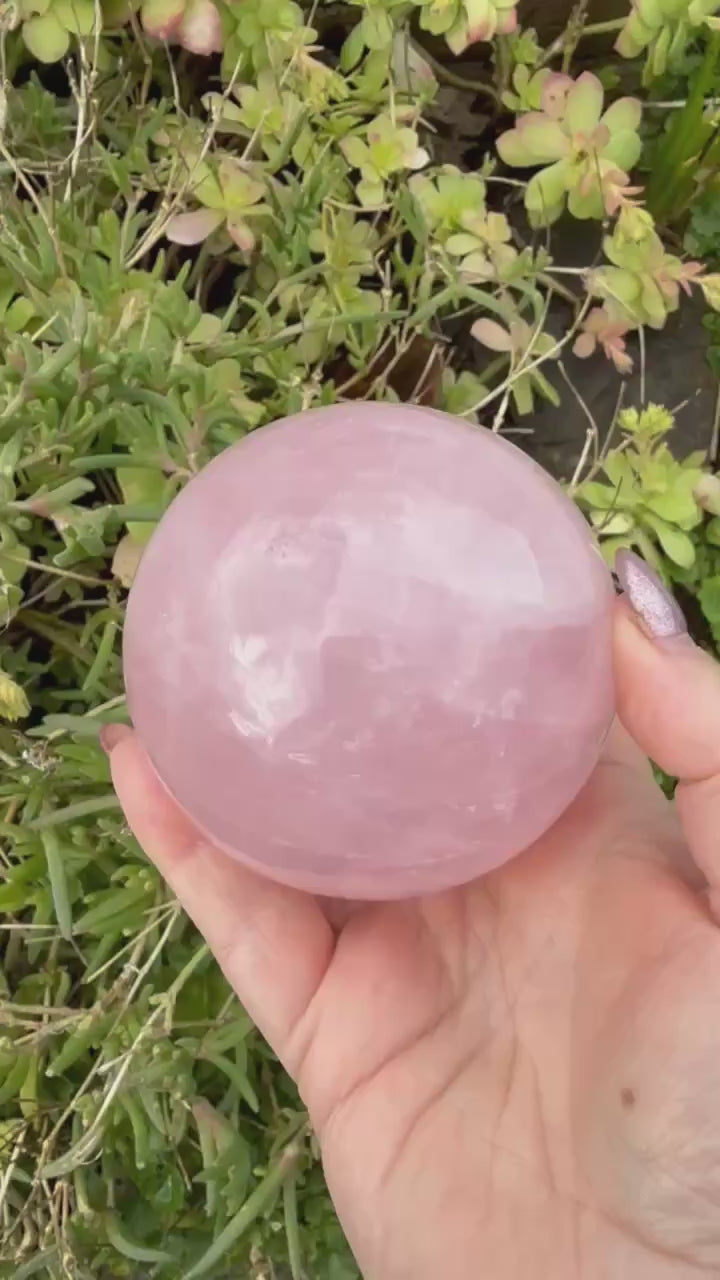 Rose Quartz Sphere 7.5cm Dia