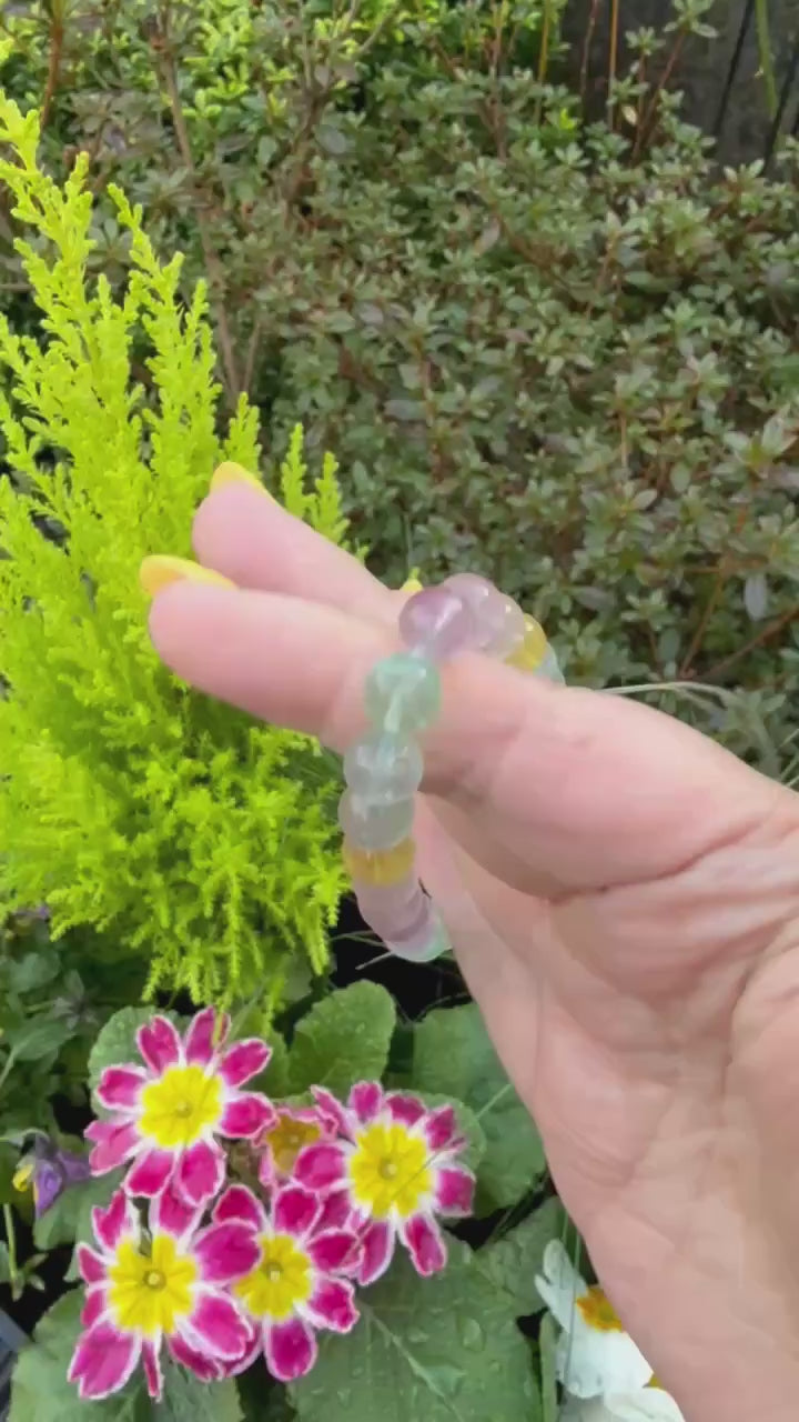 Lavender Fluorite Bracelet 8mm Beads