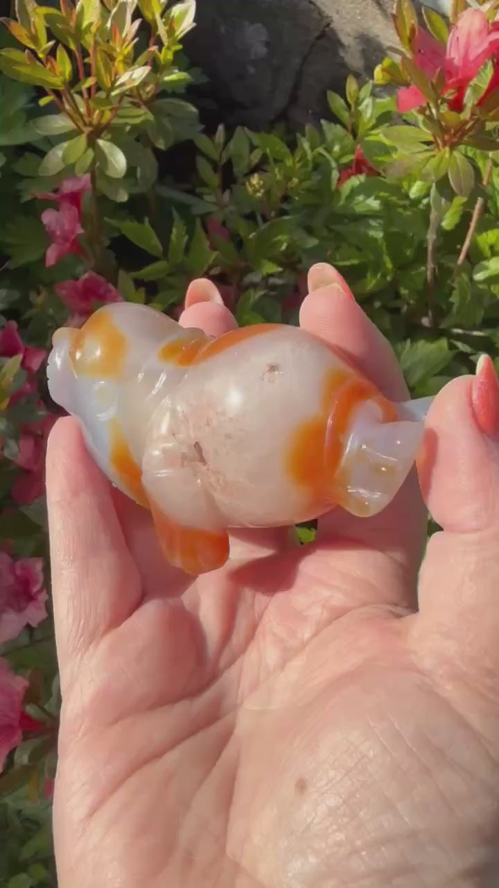 Druzy Agate Seal Carving