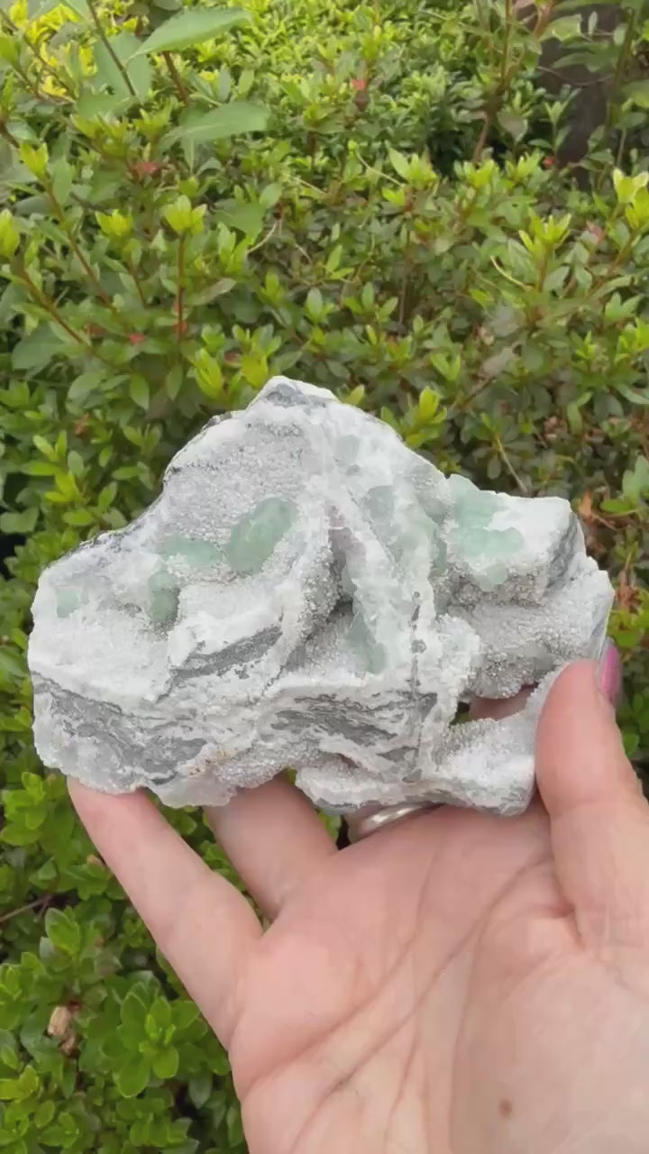 Freestanding Sea Green Morandi Fluorite Specimen from Fujian
